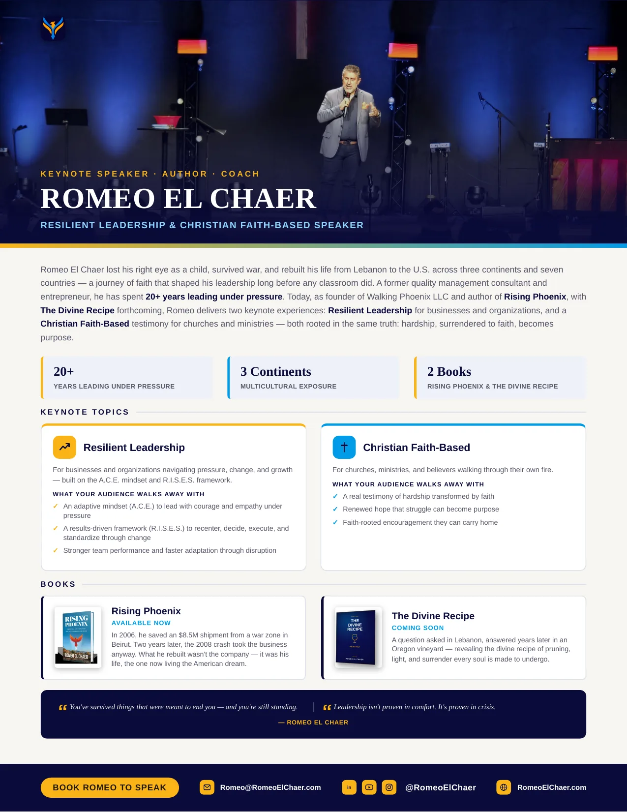 Romeo El Chaer speaker one-sheet preview