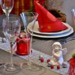 Christmas-decorated Dining table